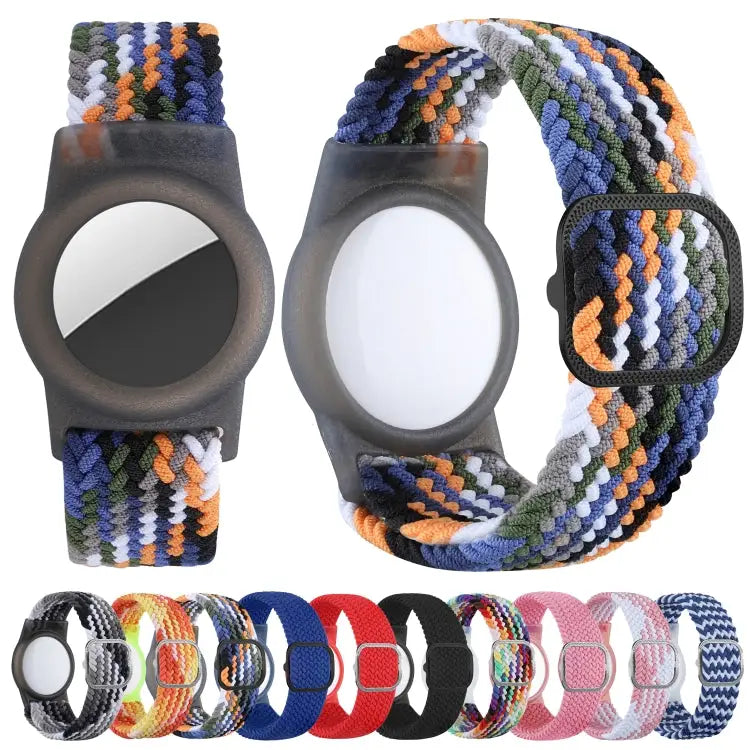 Tracking Locator Nylon Weave Wristband Anti-Lost TPU Case For Apple Airtag - Apple Accessories