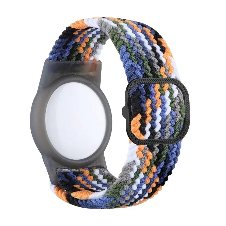 Tracking Locator Nylon Weave Wristband Anti-Lost TPU Case For Apple Airtag - Cowboy - Apple Accessories