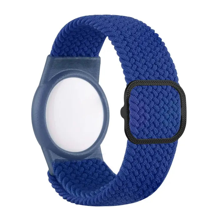 Tracking Locator Nylon Weave Wristband Anti-Lost TPU Case For Apple Airtag - Blue - Apple Accessories