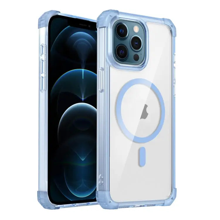 Transparent MagSafe Magnetic Phone Case For iPhone 12 Pro Max For iPhone 12 Pro - For iPhone 12 Pro Max / Blue - Apple