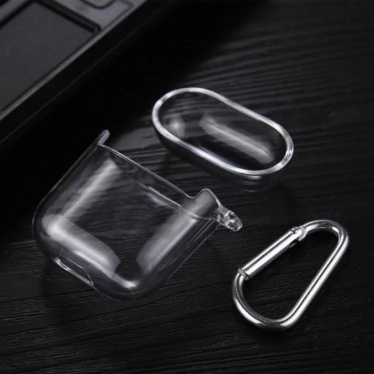 Transparent PC Hard Earphone Protective Case with Hook For AirPods 1 / 2 with Hook For AirPods Pro with Hook - Apple