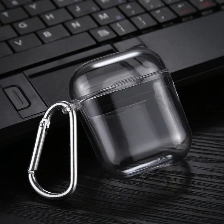 Transparent PC Hard Earphone Protective Case with Hook For AirPods 1 / 2 with Hook For AirPods Pro with Hook - Apple