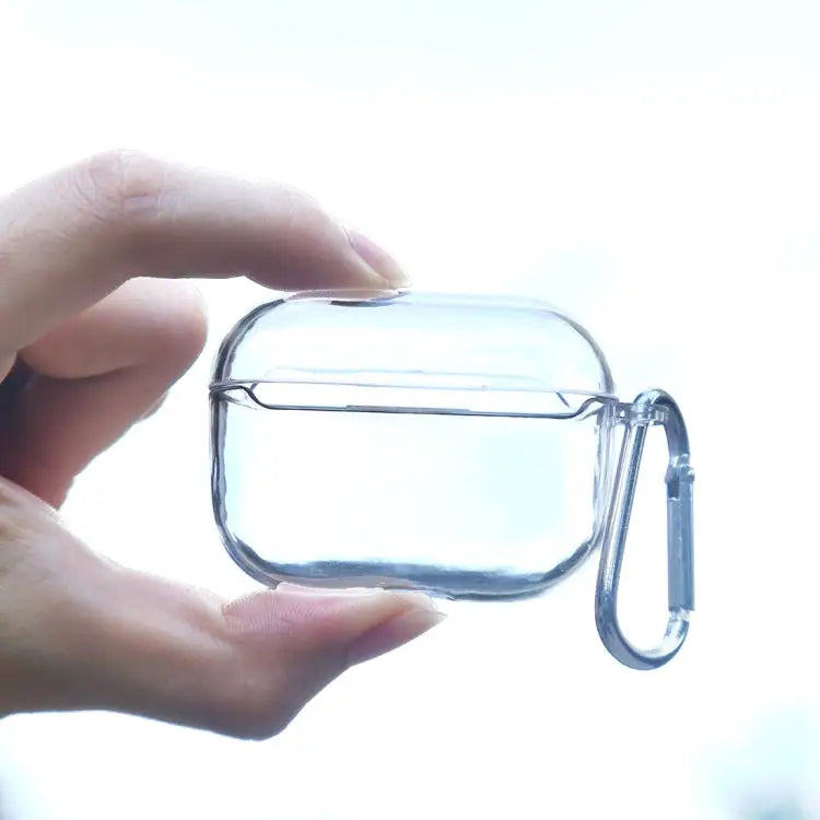 Transparent PC Hard Earphone Protective Case with Hook For AirPods 1 / 2 with Hook For AirPods Pro with Hook
