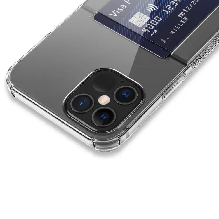 Transparent TPU Phone Case with Card Slots - Apple Accessories