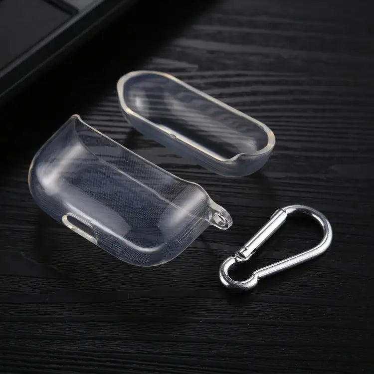 Transparent TPU Soft Earphone Protective Case with Hook For AirPods 1 / 2 TPU For AirPods Pro TPU - For AirPods Pro TPU