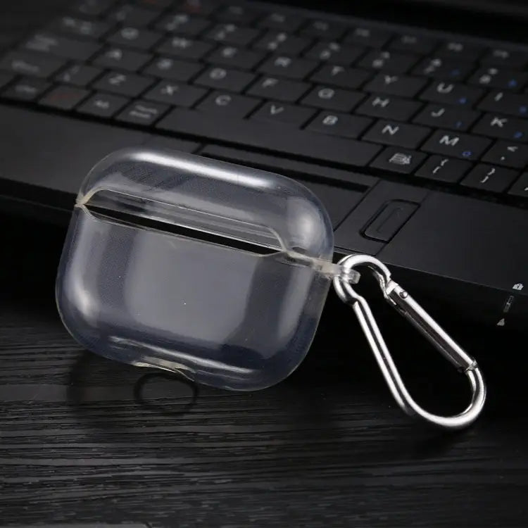 Transparent TPU Soft Earphone Protective Case with Hook For AirPods 1 / 2 TPU For AirPods Pro TPU - For AirPods Pro TPU