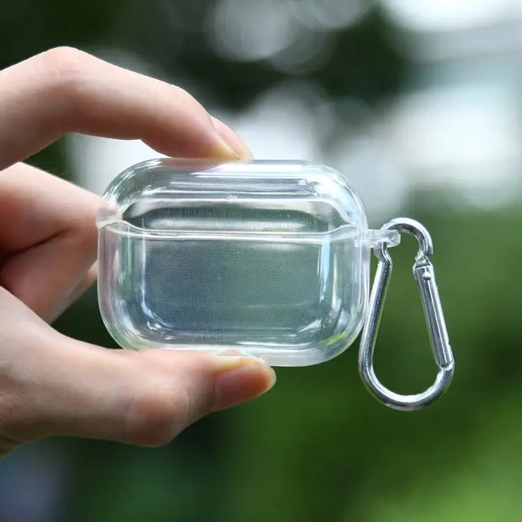 Transparent TPU Soft Earphone Protective Case with Hook For AirPods 1 / 2 TPU For AirPods Pro TPU - For AirPods Pro TPU