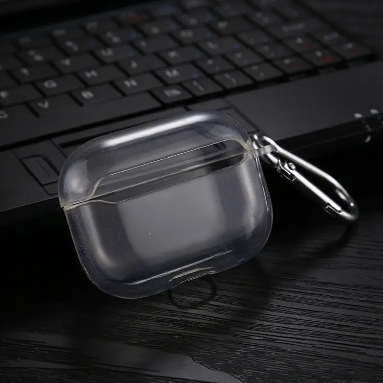 Transparent TPU Soft Earphone Protective Case with Hook For AirPods 1 / 2 TPU For AirPods Pro TPU - For AirPods Pro TPU