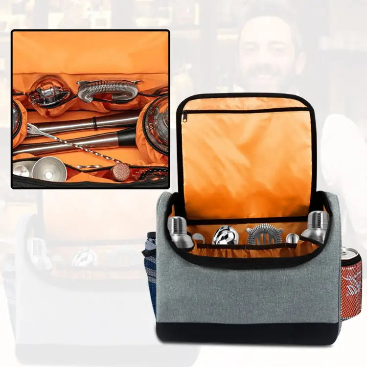Travel Bartender Kit Bag Bar Tool Storage Bag 32.5 x 14.5 x 25.4cm - 32.5 x 14.5 x 25.4cm