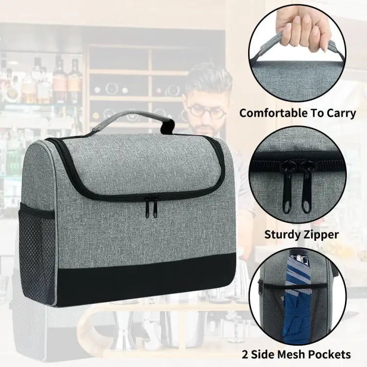 Travel Bartender Kit Bag Bar Tool Storage Bag 32.5 x 14.5 x 25.4cm - 32.5 x 14.5 x 25.4cm