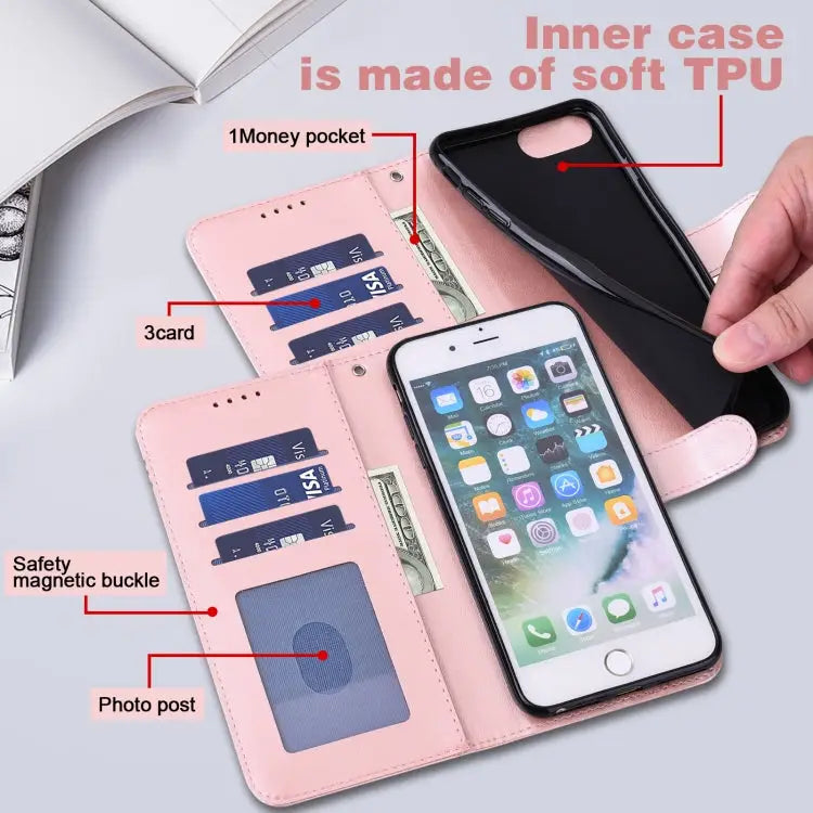 Tree & Deer Pattern Pressed Printing Horizontal Flip Leather Phone Case For iPhone XS Max For iPhone 7 / 8 / SE 2020