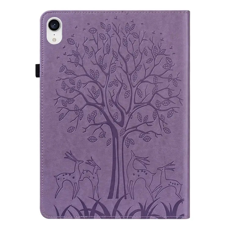 Tree & Deer Pattern Pressed Printing Leather Tablet Case For iPad mini 6 2021 / mini 2024 For Samsung Galaxy Tab A8