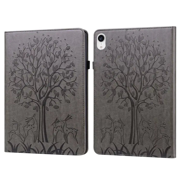 Tree & Deer Pattern Pressed Printing Leather Tablet Case For iPad mini 6 2021 / mini 2024 For Samsung Galaxy Tab A8