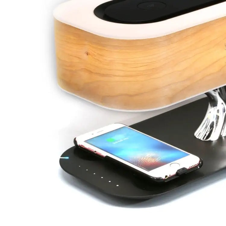 Tree Light Bluetooth Speaker Desk Lamp Phone Wireless Charger AU Plug - AU Plug