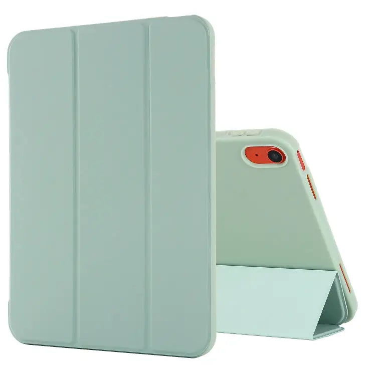 Tri-fold Holder Tablet Leather Case For iPad 10th Gen 10.9 2022 - For iPad 10th Gen 10.9 2022 / Matcha Green - Apple