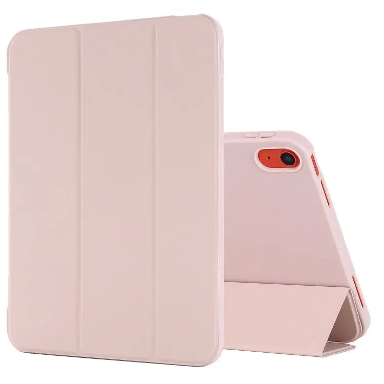 Tri-fold Holder Tablet Leather Case For iPad 10th Gen 10.9 2022 - For iPad 10th Gen 10.9 2022 / Pink - Apple Accessories