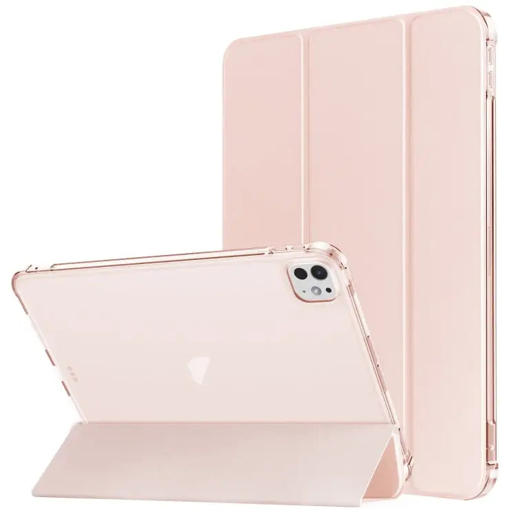 Tri-fold Holder TPU Cover Frosted Leather Smart Tablet Case withh Pen Slot For iPad Pro 11 2024 For iPad 10.2 2021