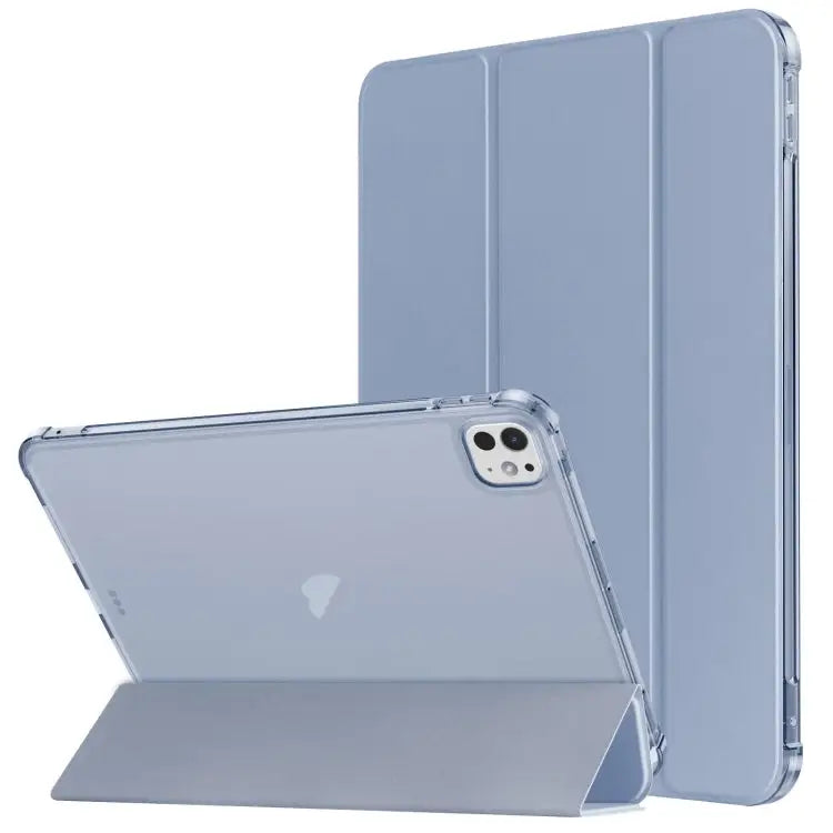 Tri-fold Holder TPU Cover Frosted Leather Smart Tablet Case withh Pen Slot For iPad Pro 11 2024 For iPad 10.2 2021