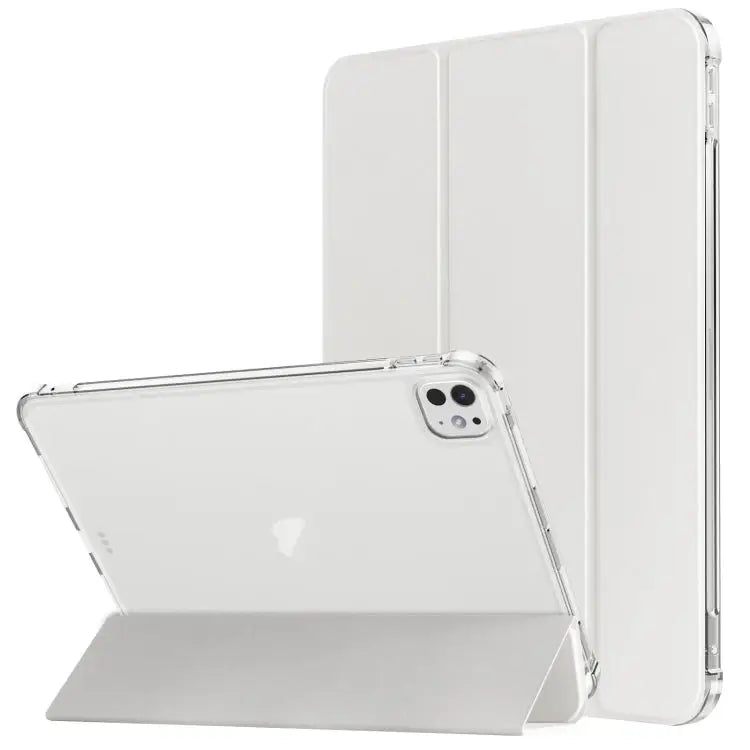 Tri-fold Holder TPU Cover Frosted Leather Smart Tablet Case withh Pen Slot For iPad Pro 11 2024 For iPad 10.2 2021