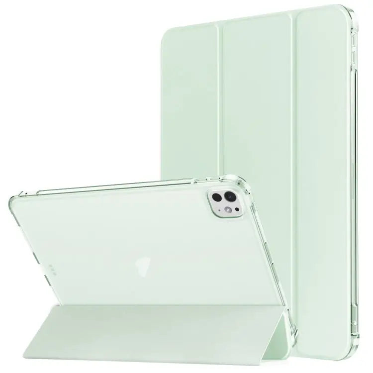 Tri-fold Holder TPU Cover Frosted Leather Smart Tablet Case withh Pen Slot For iPad Pro 11 2024 For iPad 10.2 2021