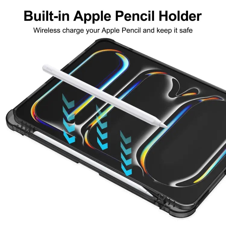 Tri-fold Holder TPU Cover Frosted Leather Smart Tablet Case withh Pen Slot For iPad Pro 11 2024 For iPad 10.2 2021