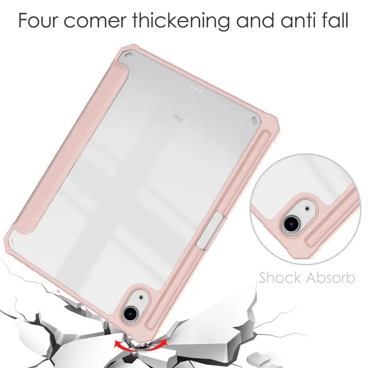 Tri-folding Acrylic TPU Leather Tablet Case with Holder & Pen Slot For iPad mini 6 / mini 2024 - Apple Accessories