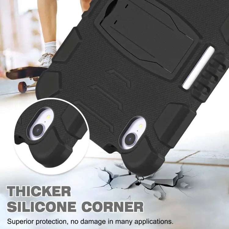 Tri-Layer Protection Screen Frame Heavy Duty PC Hybrid Silicone Case with Holder For iPad mini 6 / mini 2024 - Apple