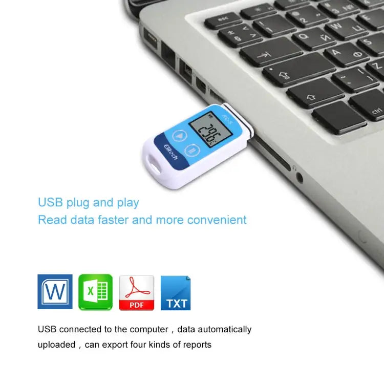 TTE35065 Digital USB Temperature Data Logger for Warehouse Storage Refrigerated Cold Storage and Laboratory TTE35065