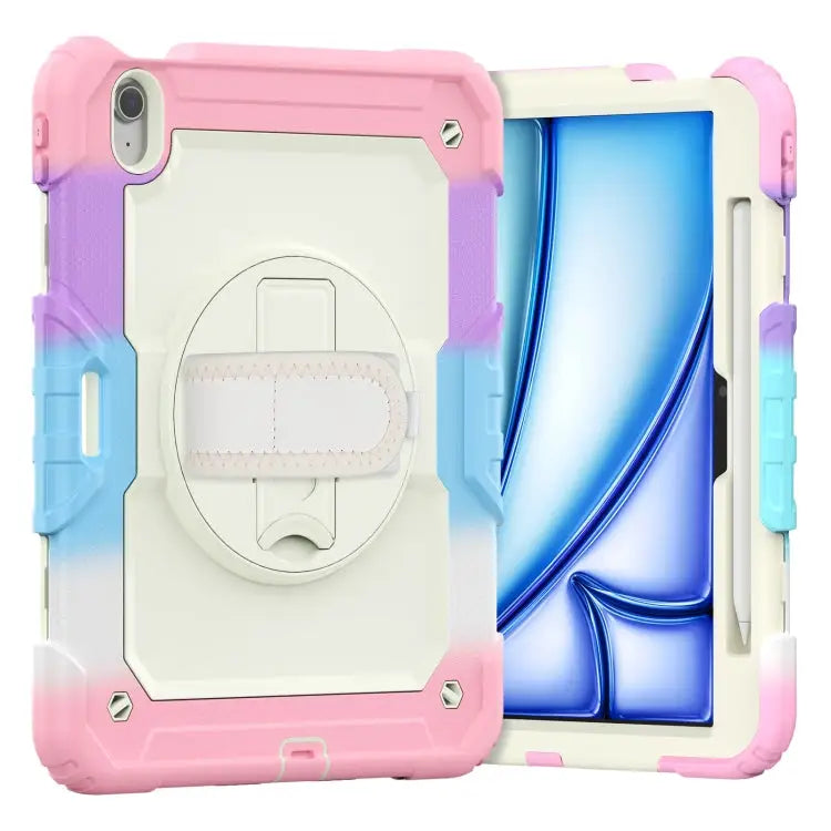 Turntable Holder Silicone Hybrid PC Tablet Case with Shoulder Strap For iPad Air 13 2025 / 2024 - For iPad Air 11 2025