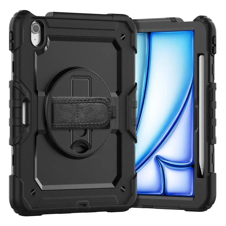 Turntable Holder Silicone Hybrid PC Tablet Case with Shoulder Strap For iPad Air 13 2025 / 2024 - For iPad Air 11 2025