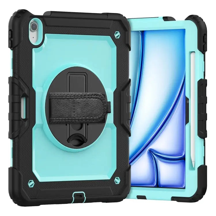 Turntable Holder Silicone Hybrid PC Tablet Case with Shoulder Strap For iPad Air 13 2025 / 2024 - For iPad Air 11 2025