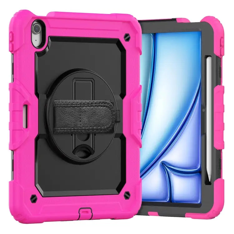 Turntable Holder Silicone Hybrid PC Tablet Case with Shoulder Strap For iPad Air 13 2025 / 2024 - For iPad Air 11 2025