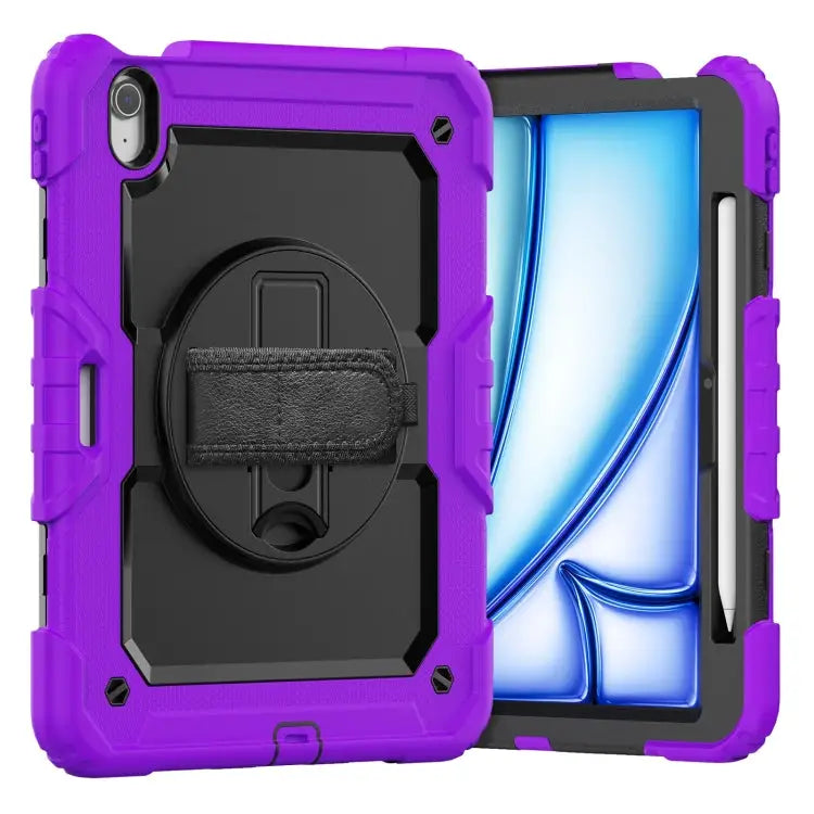 Turntable Holder Silicone Hybrid PC Tablet Case with Shoulder Strap For iPad Air 13 2025 / 2024 - For iPad Air 11 2025