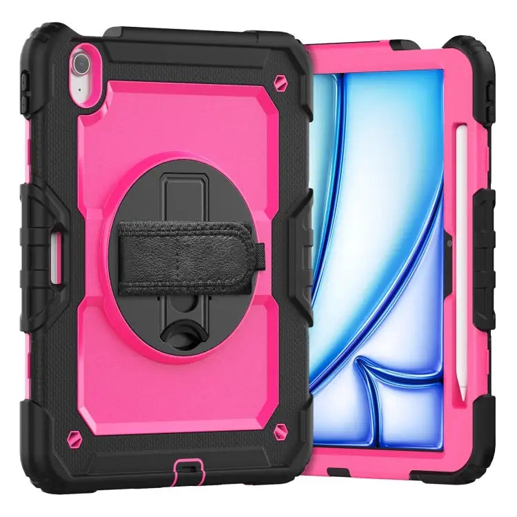 Turntable Holder Silicone Hybrid PC Tablet Case with Shoulder Strap For iPad Air 13 2025 / 2024 - For iPad Air 11 2025