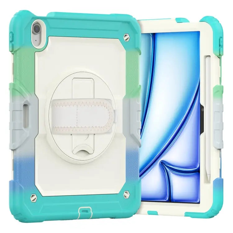 Turntable Holder Silicone Hybrid PC Tablet Case with Shoulder Strap For iPad Air 13 2025 / 2024 - For iPad Air 11 2025