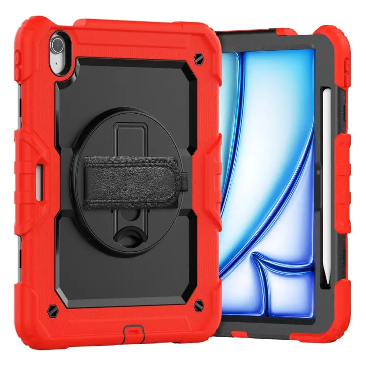 Turntable Holder Silicone Hybrid PC Tablet Case with Shoulder Strap For iPad Air 13 2025 / 2024 - For iPad Air 11 2025