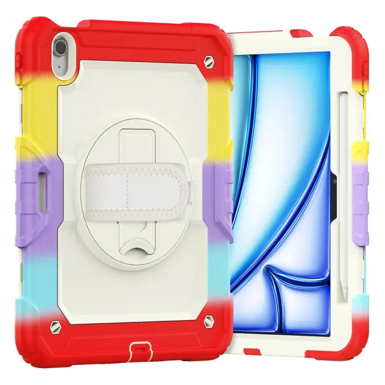 Turntable Holder Silicone Hybrid PC Tablet Case with Shoulder Strap For iPad Air 13 2025 / 2024 - For iPad Air 11 2025