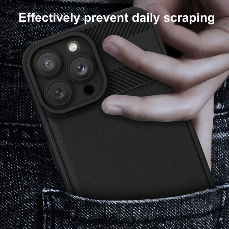 Twill Texture TPU Shockproof Phone Case - For iPhone 11 / Purple