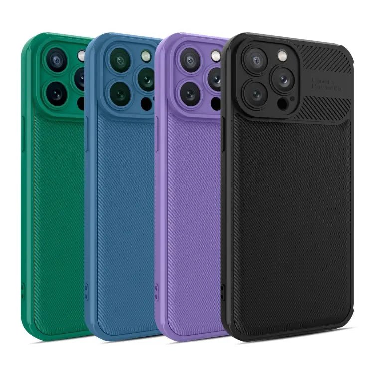 Twill Texture TPU Shockproof Phone Case - For iPhone 11 / Purple