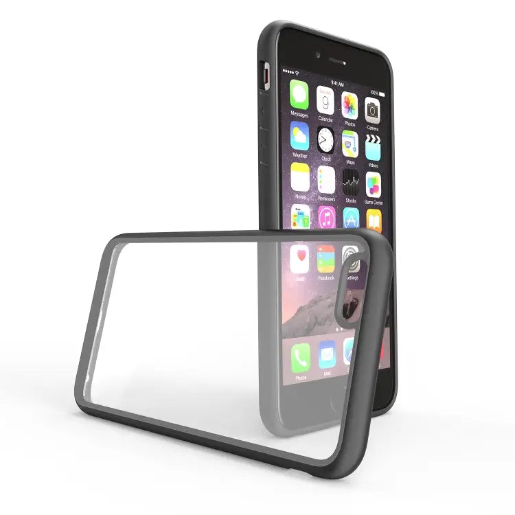 Two-color Frame Acrylic PC Case for iPhone 6 - For iPhone 6 / Black