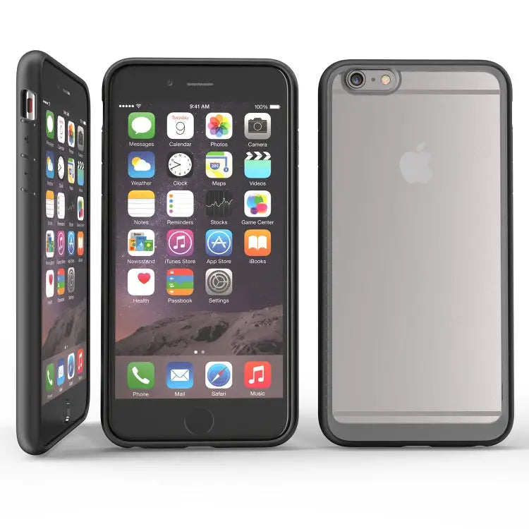 Two-color Frame Acrylic PC Case for iPhone 6 - For iPhone 6 / Black