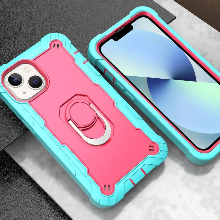 Two-color Ring Holder Phone Case For iPhone 14 For iPhone 14 Plus - Apple Accessories
