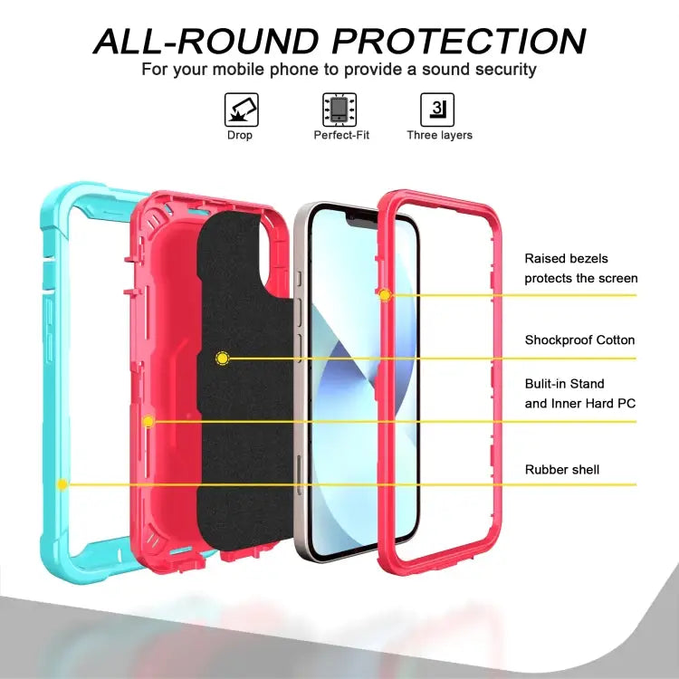 Two-color Ring Holder Phone Case For iPhone 14 For iPhone 14 Plus - Apple Accessories