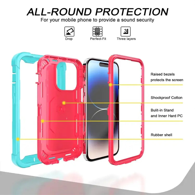 Two-color Ring Holder Phone Case For iPhone 14 Pro Max For iPhone 14 Pro - Apple Accessories