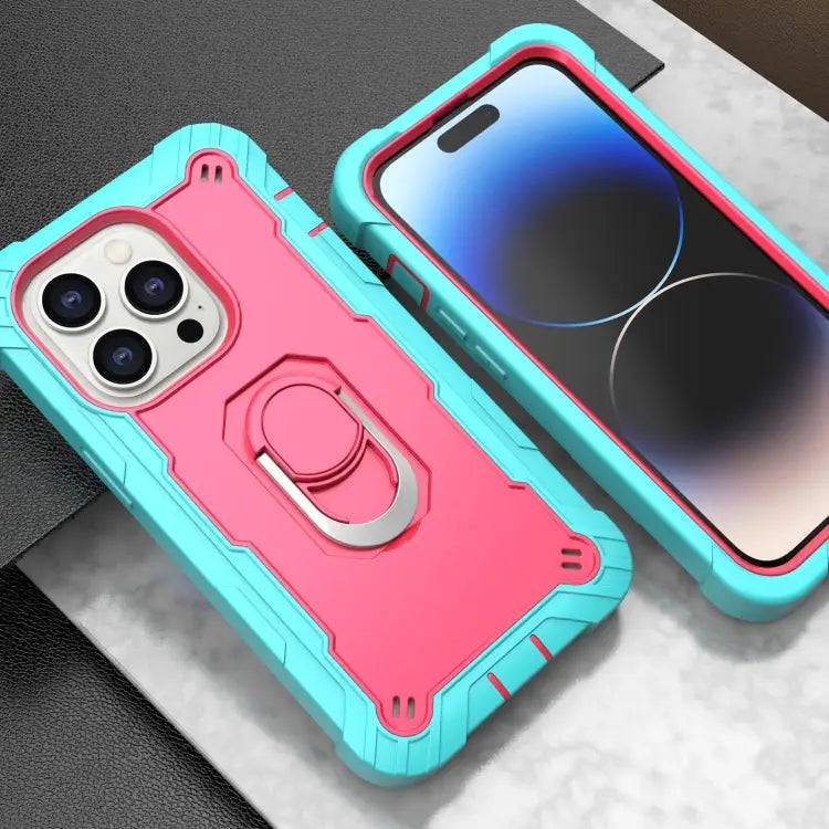 Two-color Ring Holder Phone Case For iPhone 14 Pro Max For iPhone 14 Pro - Apple Accessories