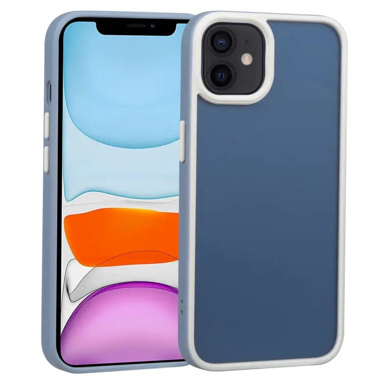 Two-color Shield TPU + PC Phone Case For iPhone 11 For iPhone 11 Pro - For iPhone 11 / Light Blue - Apple Accessories