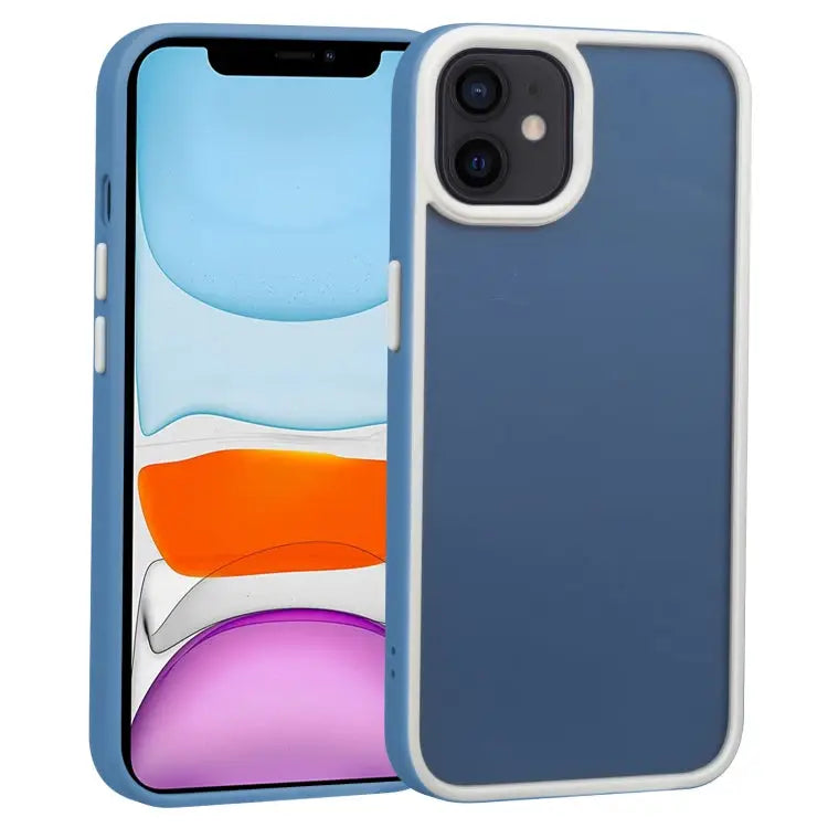Two-color Shield TPU + PC Phone Case For iPhone 11 For iPhone 11 Pro - For iPhone 11 / Royal Blue - Apple Accessories