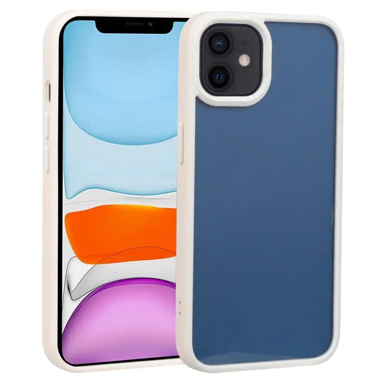 Two-color Shield TPU + PC Phone Case For iPhone 11 For iPhone 11 Pro - For iPhone 11 / White - Apple Accessories