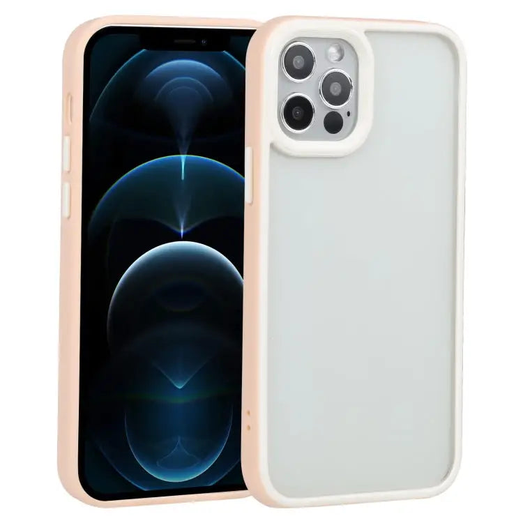 Two-color Shield TPU + PC Phone Case For iPhone 12 Pro For iPhone 12 Pro Max - For iPhone 12 Pro Max / Light Pink