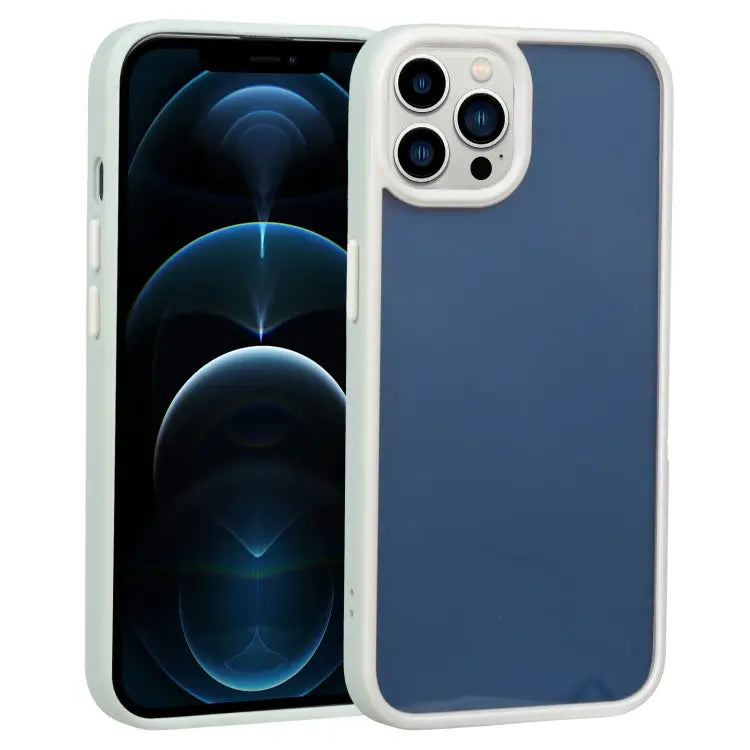 Two-color Shield TPU + PC Phone Case For iPhone 12 Pro For iPhone 12 Pro Max - For iPhone 12 Pro Max / Light Green